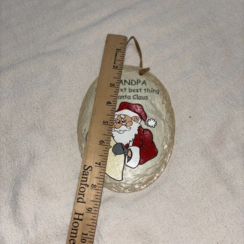 Grandpa is The Next Best Thing To Santa Claus Wall‎ Hanging Plaque
